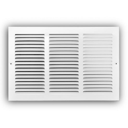 Everbilt 16 in. X 10 in. Steel Return Air Grille in White, Powder Coat White