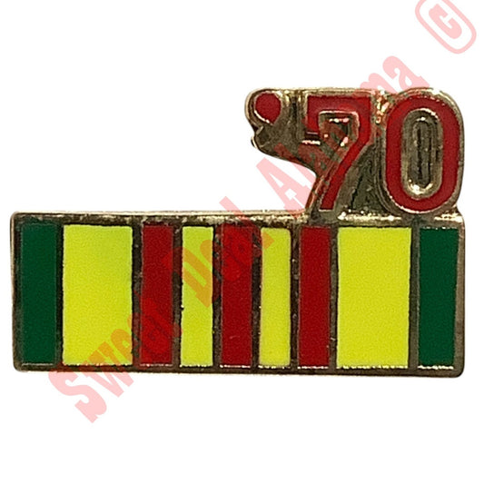 1970 Vietnam Service Ribbon- Hat, Lapel or Tie Pin 9/16"H x 7/8"W