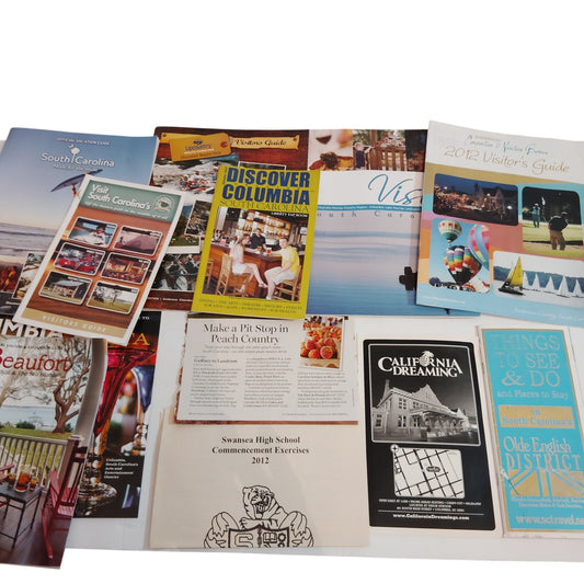 2012 South Carolina Travel Ephemera Lot -Vintage Vacation Memorabilia Collection
