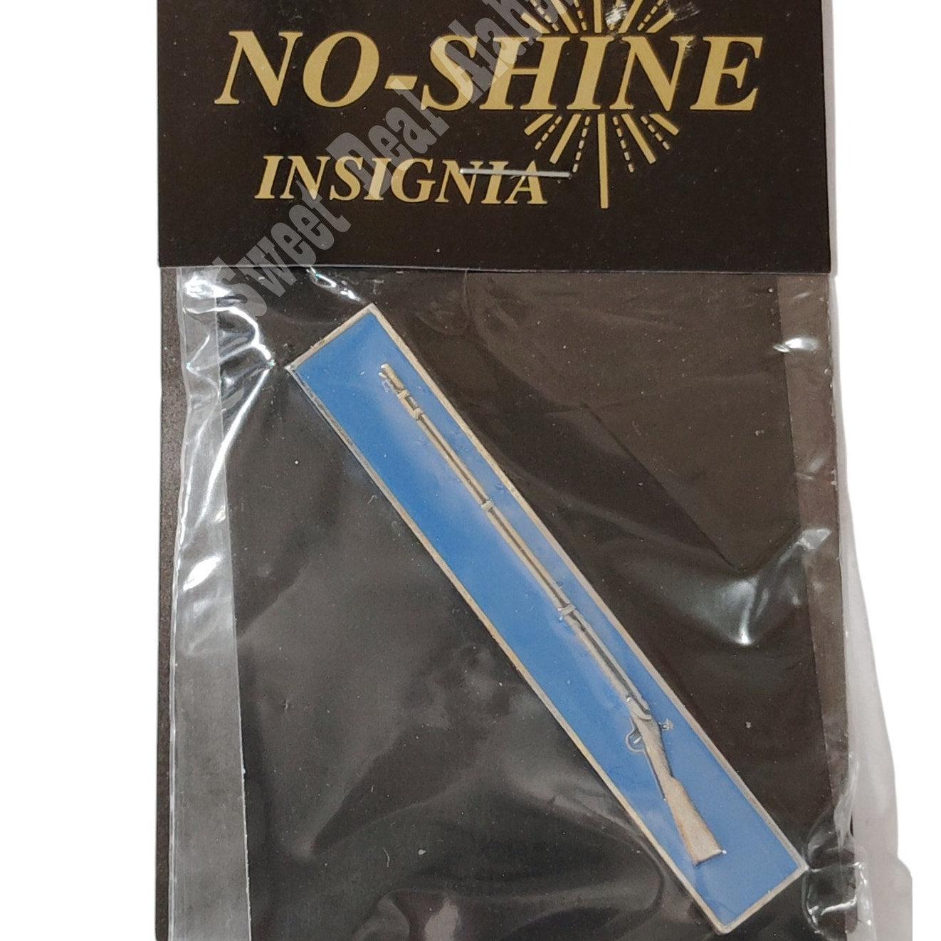 Army Expert Infantry Badge Pin, Blue/Silver, 3'W x 7/16"H, NIP, Clutch Back Pins