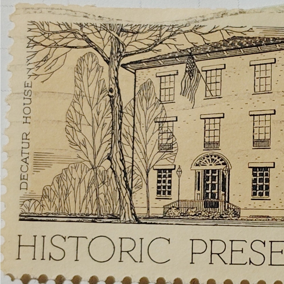 1971 US Postage Stamp Scott #1441 8c Historic Preservation Decatur House Used