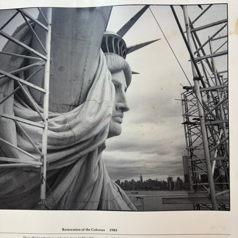 1985 "Restoration of the Colossus" Statue of Liberty Photo Poster 20x16"