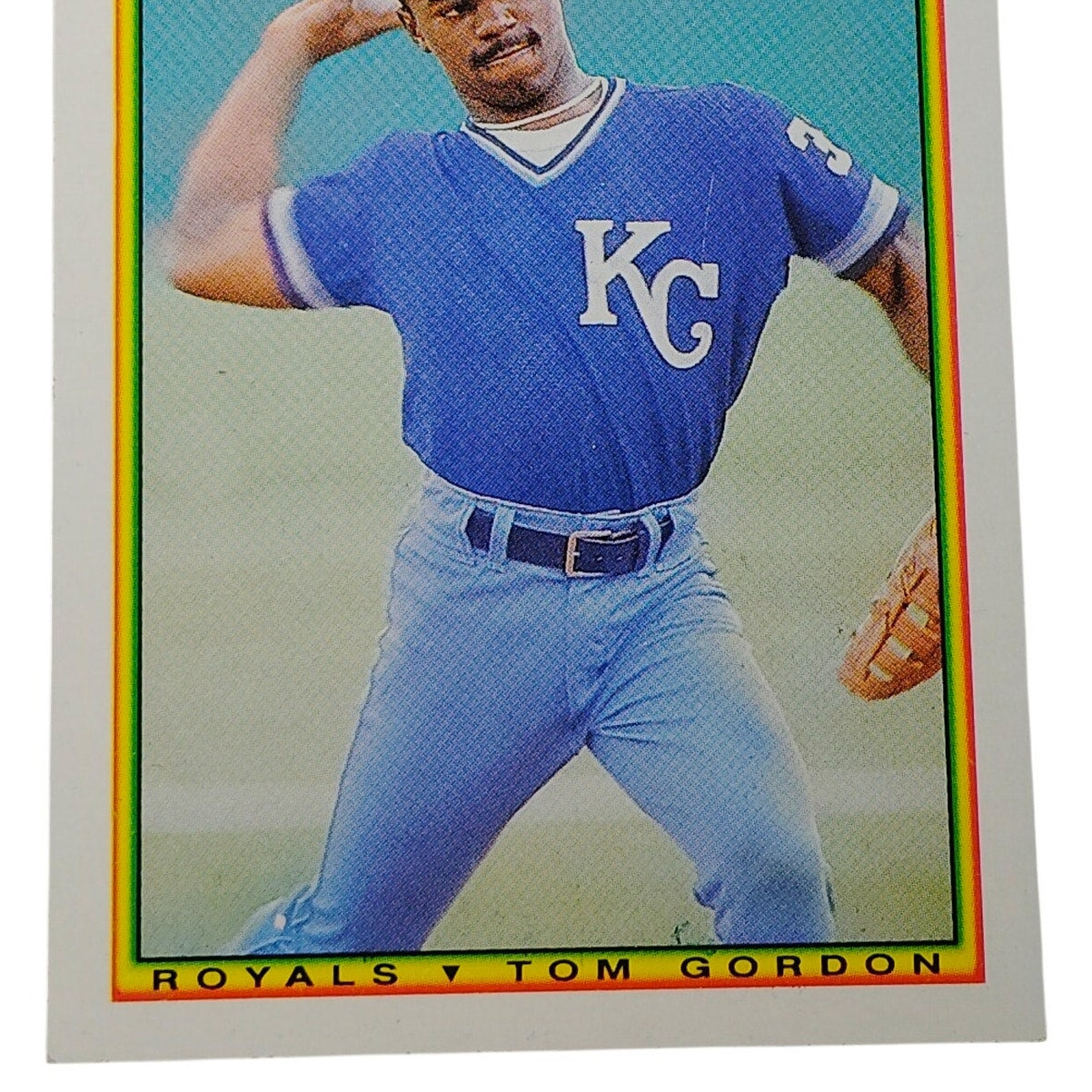 1990 Bowman Tom Gordon #365 Kansas City Royals Pitcher MLB Baseball Card NM