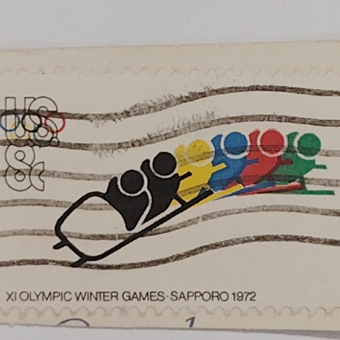 1972 Sapporo Olympics Stamps – 8¢ – Lot of 2 Used – Scott #1461, Vintage