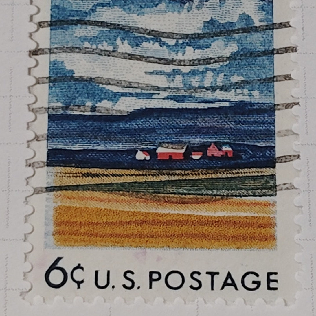 1968 Scott #1339 – 6¢ Illinois Statehood Sesquicentennial / Farm Landscape