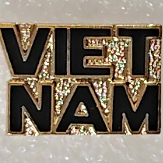 Vietnam Script “Viet Nam” Novelty Hat/Lapel/Brooch Pin, Enamel Metal