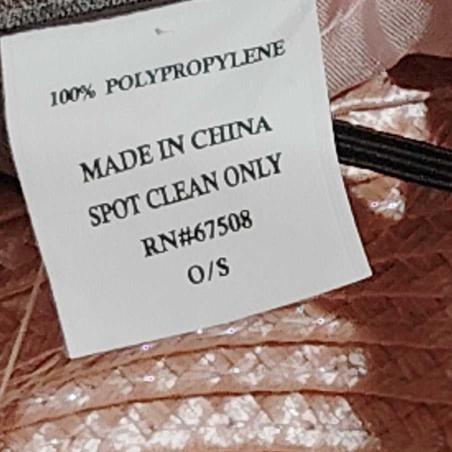 Bellissima Women’s Pink Derby Dress Hat, OS, Polypropylene, Needs Reshaping, NWT