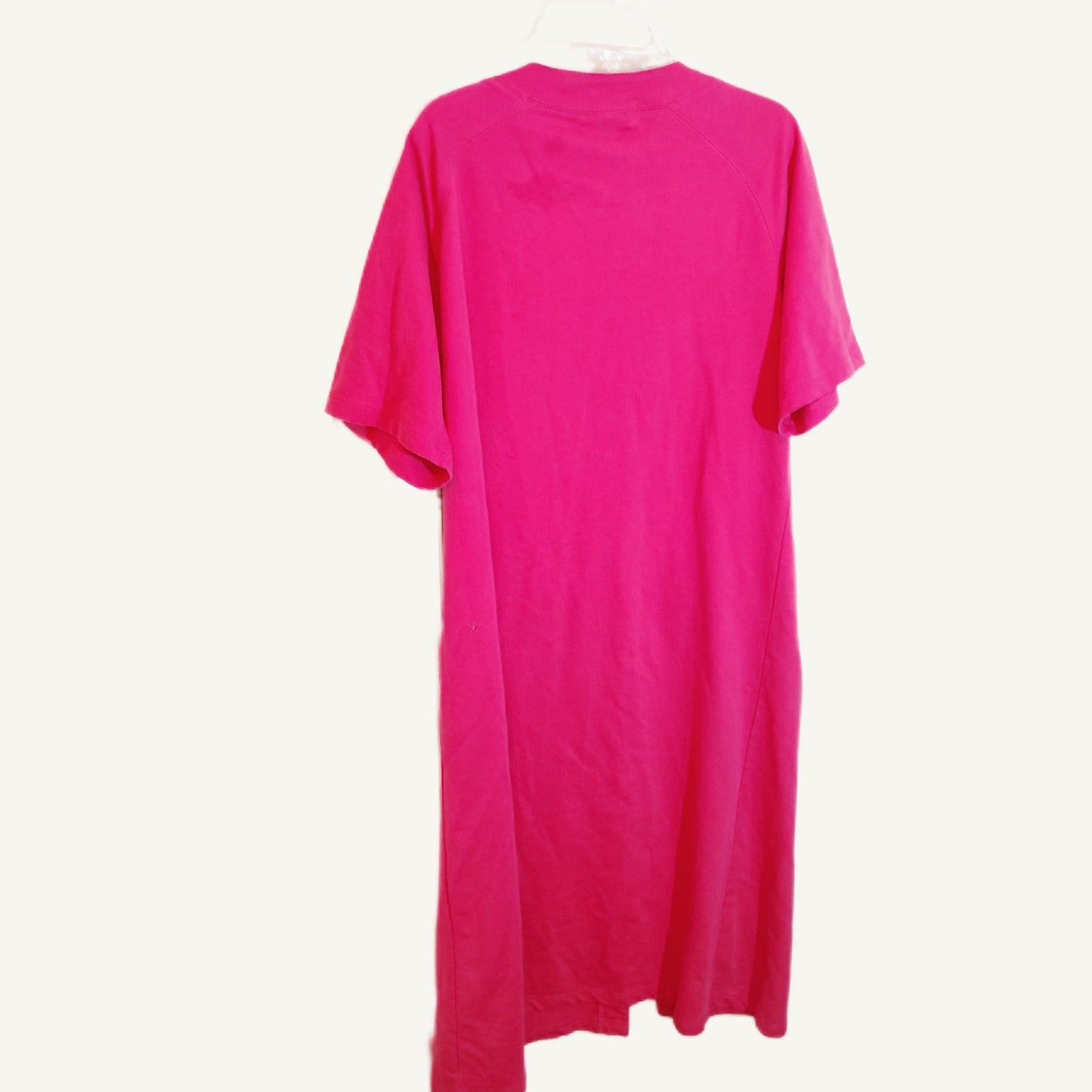 Lane Bryant Vintage Pink Zip Front Robe House Dress - Cotton Blend Medium