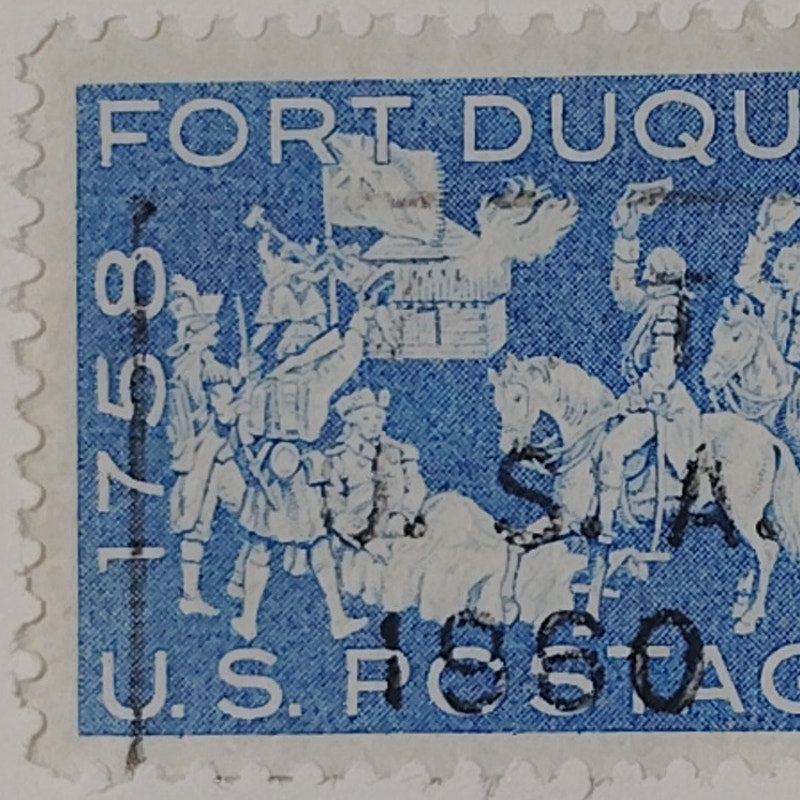 1958 Scott #1123 – 4¢ Fort Duquesne Bicentennial – Canceled