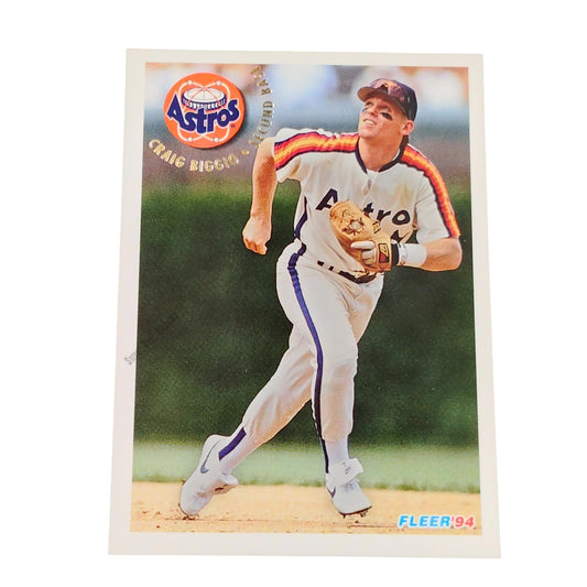 Craig Biggio, Houston Astros, #485, 1994 Fleer Baseball Collector's Card