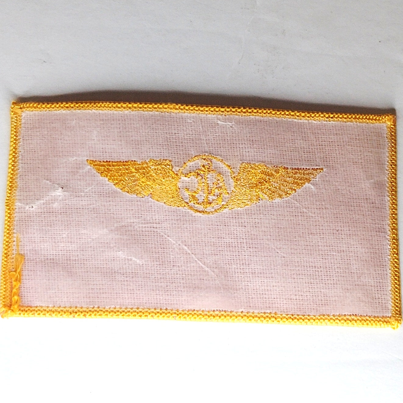 USMC Naval Aircrew Wings Patch Gold on Red Sew‑On 4‑1/2" × 2‑1/2"