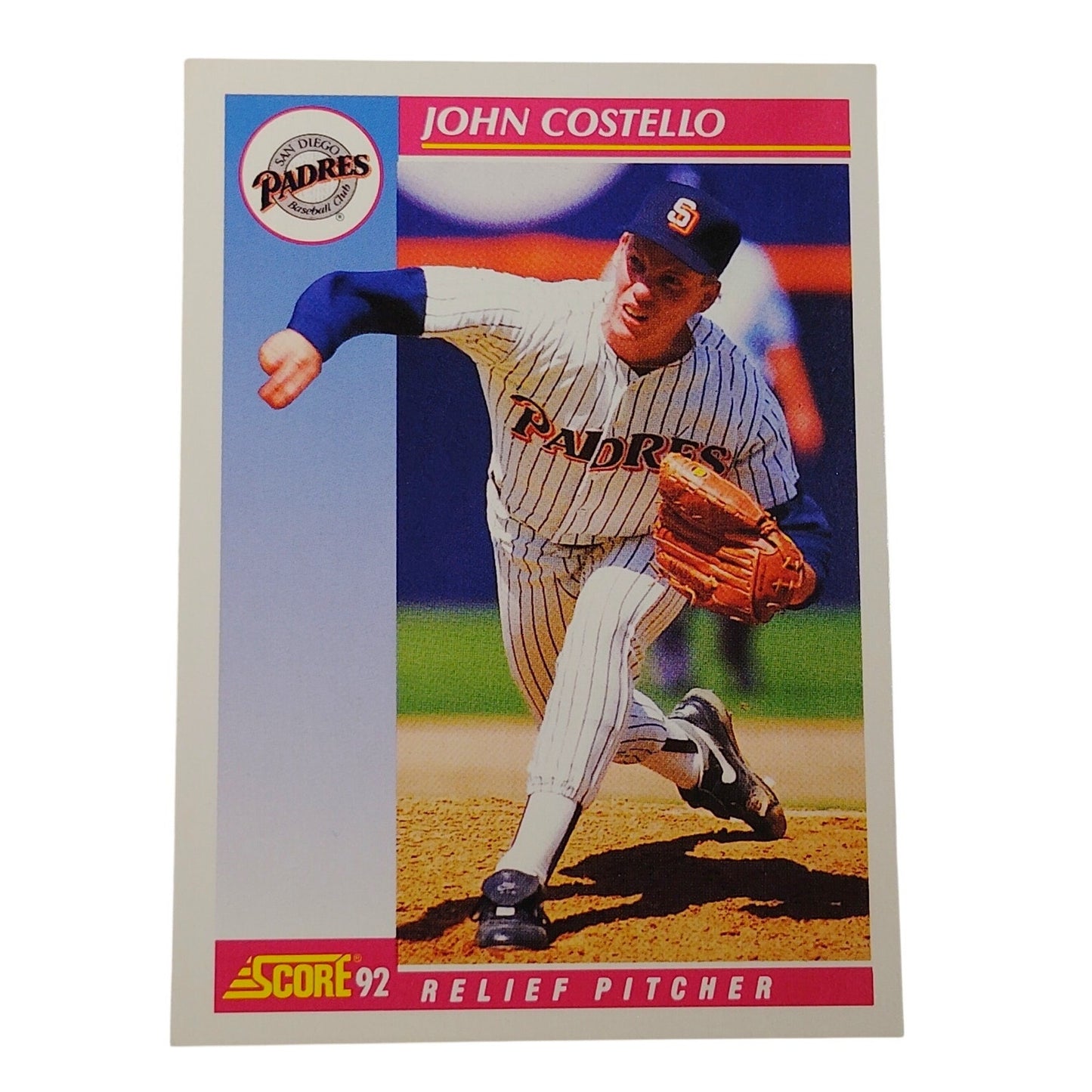 1992 Score John Costello #614 San Diego Padres Relief Pitcher MLB Baseball NM