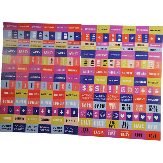 156 Calendar Stickers on 2 Sheets, Great for Scrapbooking & More