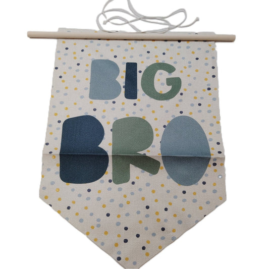Big Bro Banner Big Brother Sign Pregnancy Announcement Photo Prop Blue Green