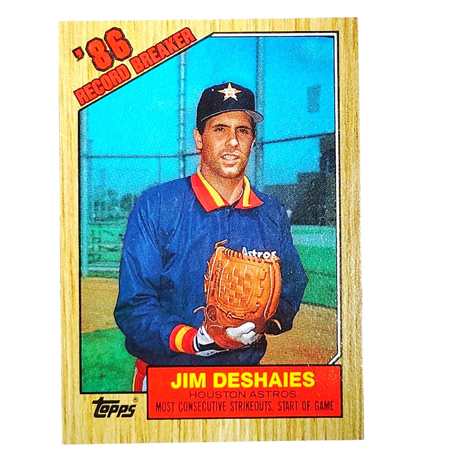 1987 Topps #2 Jim Deshaies Houston Astros Pitcher - VG/EX