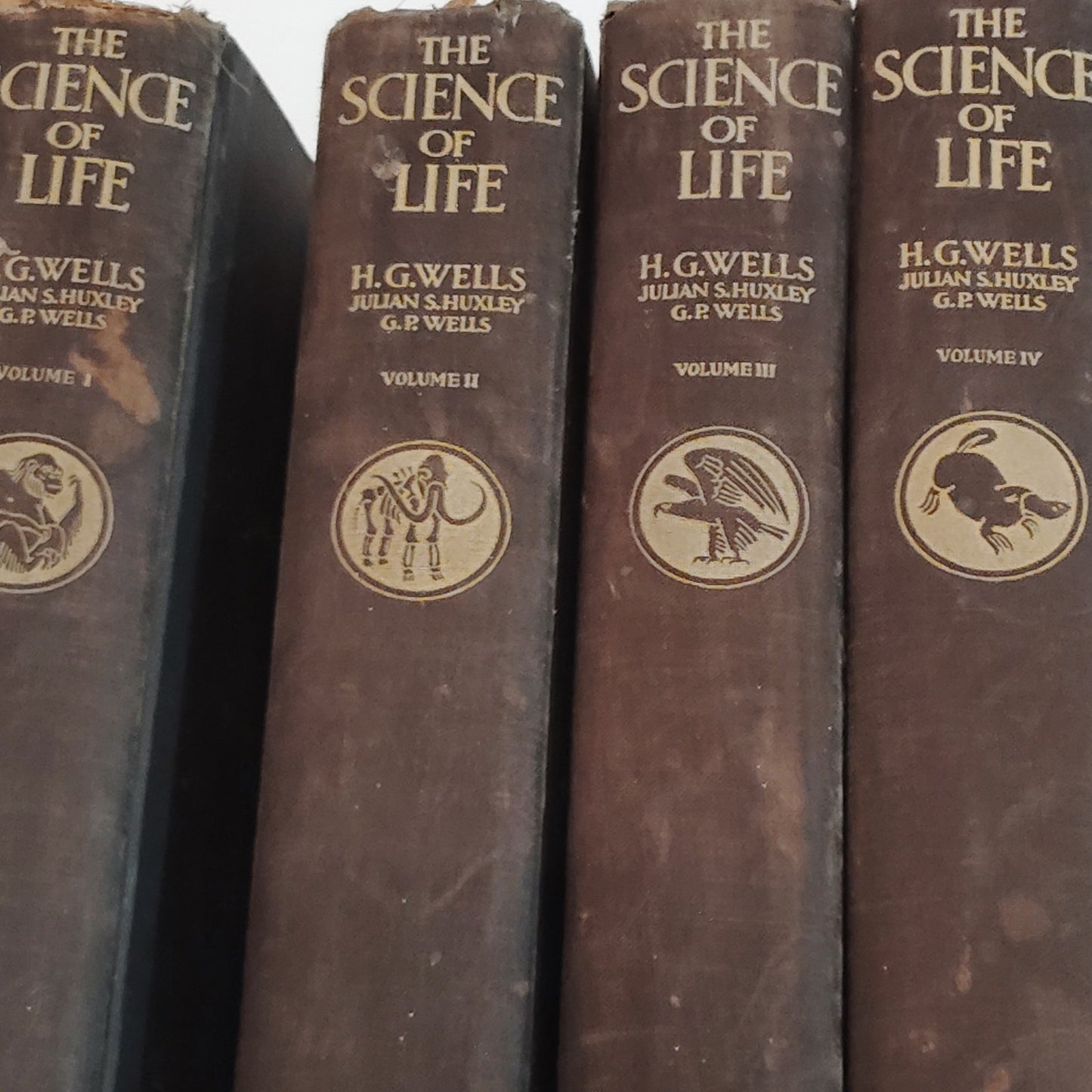 The Science of Life, Volumes I-IV - 1931 H.G. Wells First Edition Set