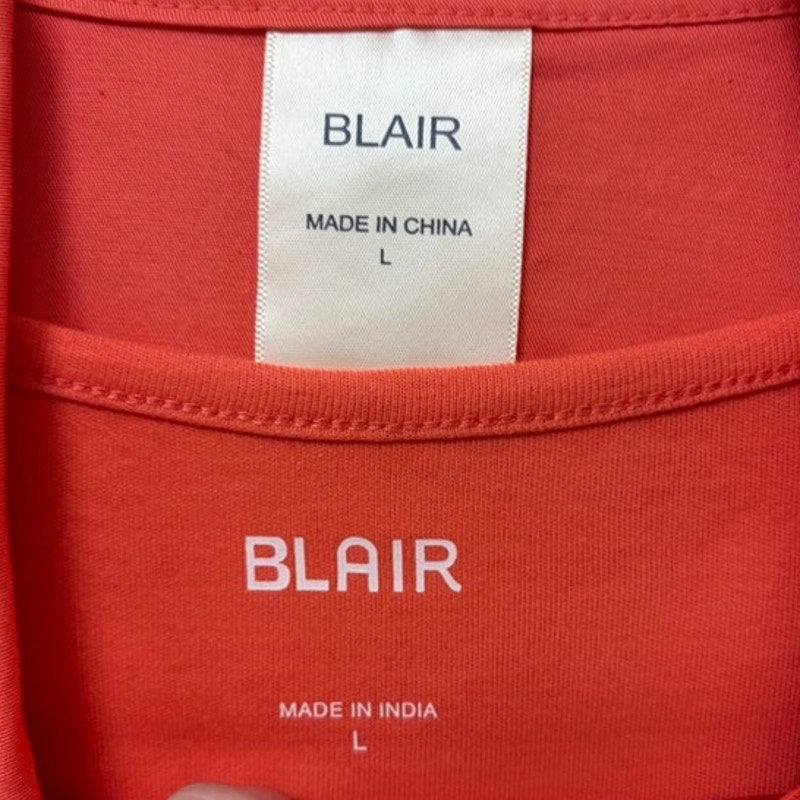 Blair Women's Coral 2-Piece Outfit - Jacket & Short Sleeve Top Size L