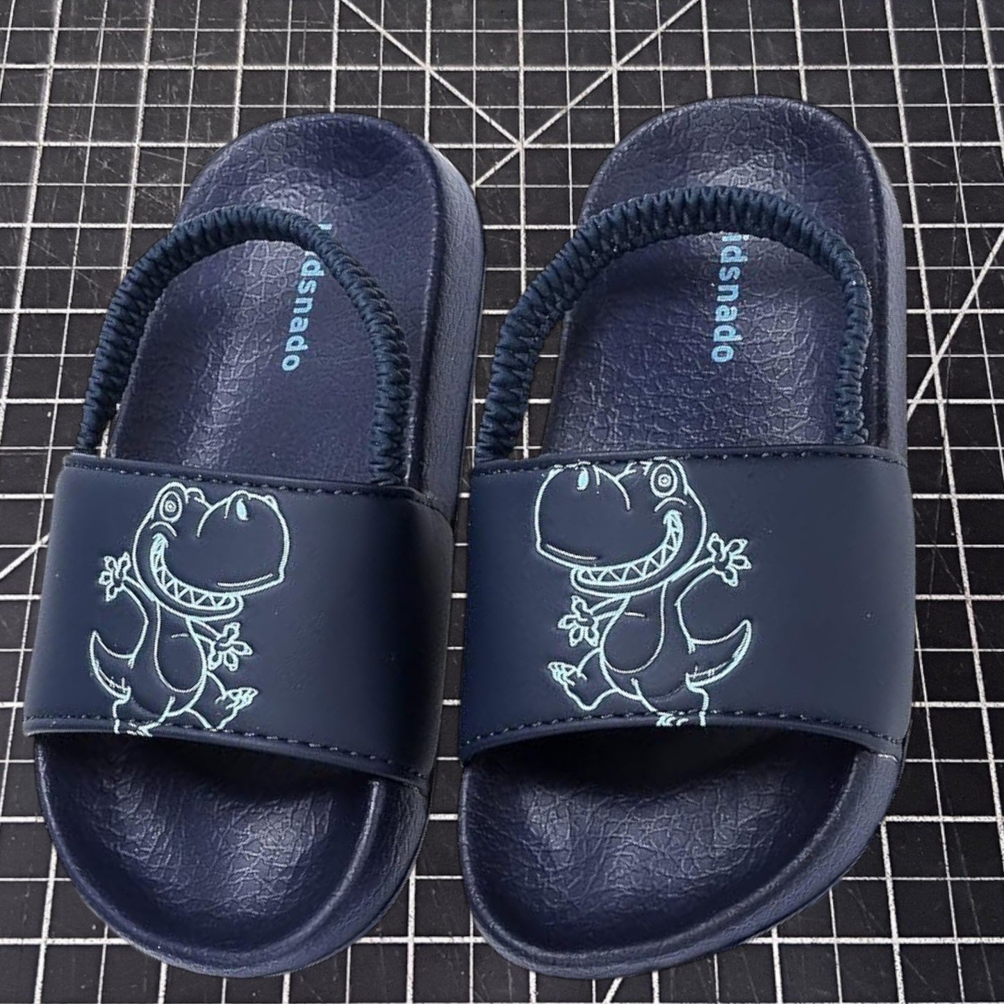 Kidsnado Unisex Toddler Dinosaur Slides Size 8T Summer Beach Pool Shower Sandals