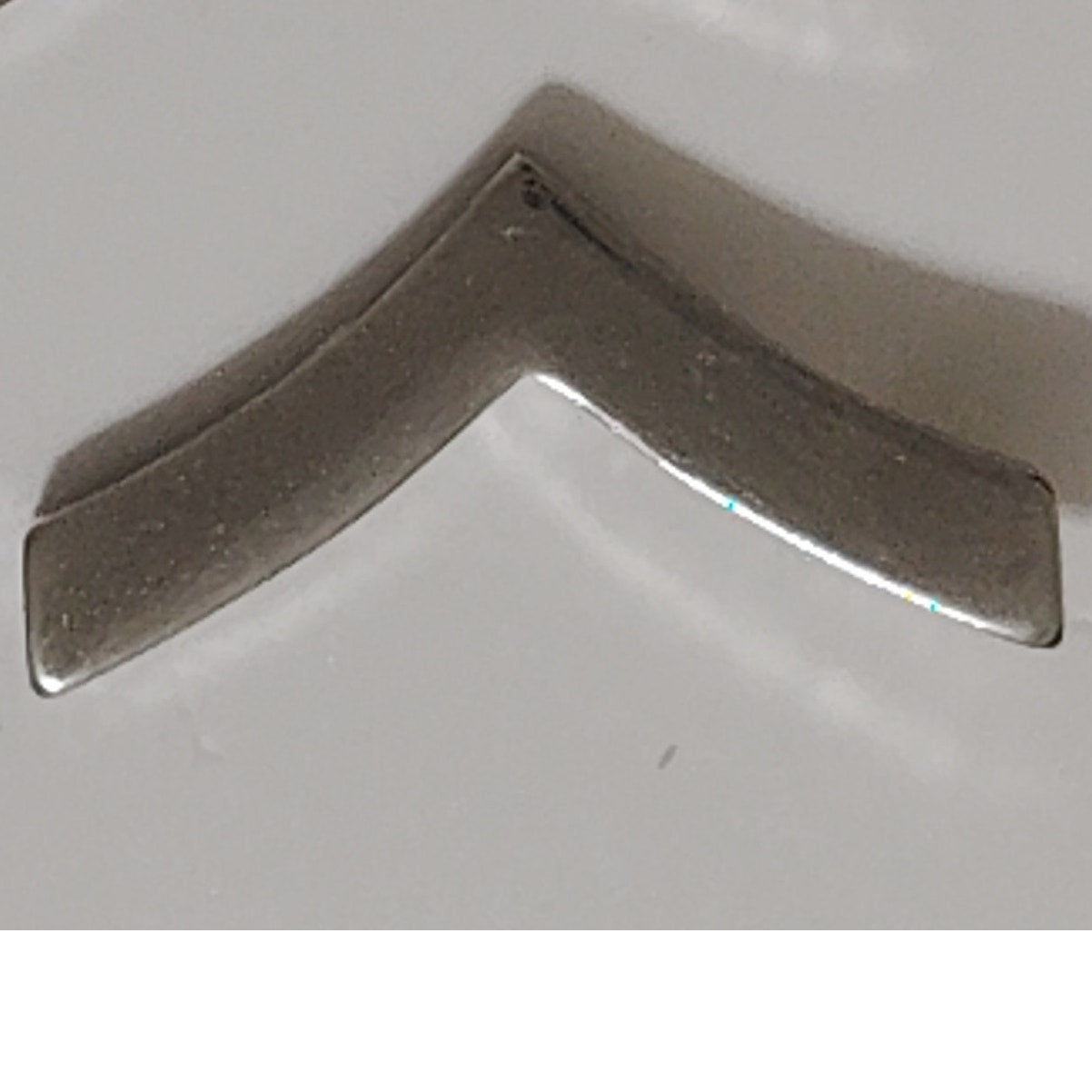 Private (E‑2) Chevron Novelty Pins – 3/4" × 3/8"  Collar Device Set, Silver-Tone