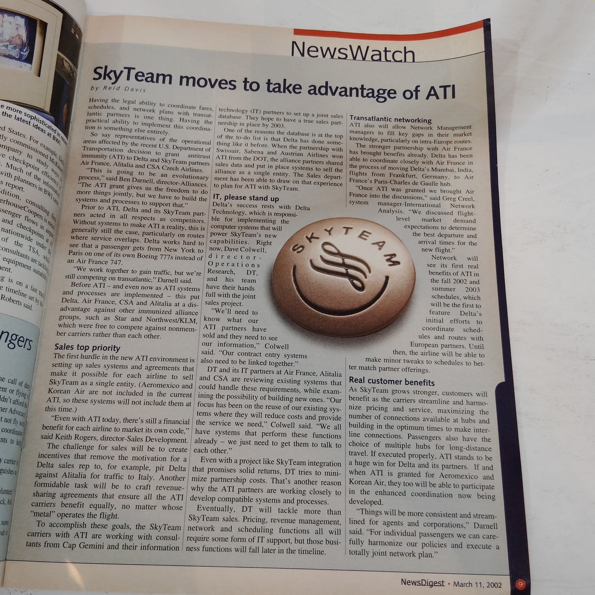 Delta News Digest March 11, 2002 - Airport Security Focus Magazine
