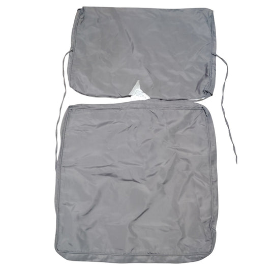 Chair Cushion Slipcover Set, Gray, Seat: 24.5"W × 25.5"L | Back: 26.5" W × 17" H