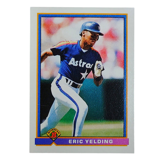 991 Bowman #557 Eric Yelding Houston Astros Outfielder/Shortstop - VG/EX