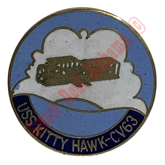 USS Kitty Hawk CV63 Hat, Lapel, or Tie Pin 1"D