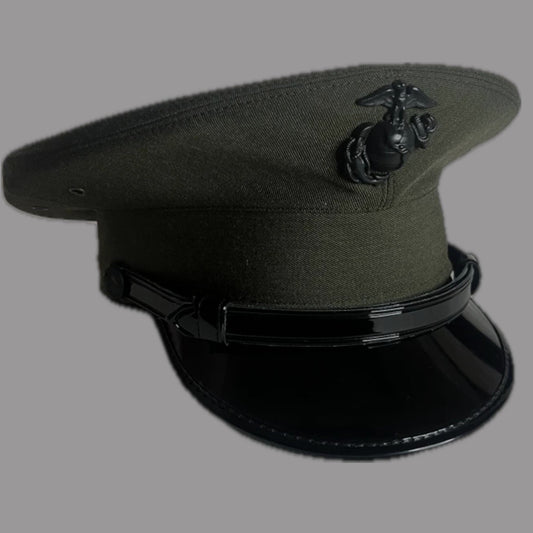 USMC Enlisted Service Cap, Kingsform, Shade 2212, Size 7 – Globe & Anchor – NWT