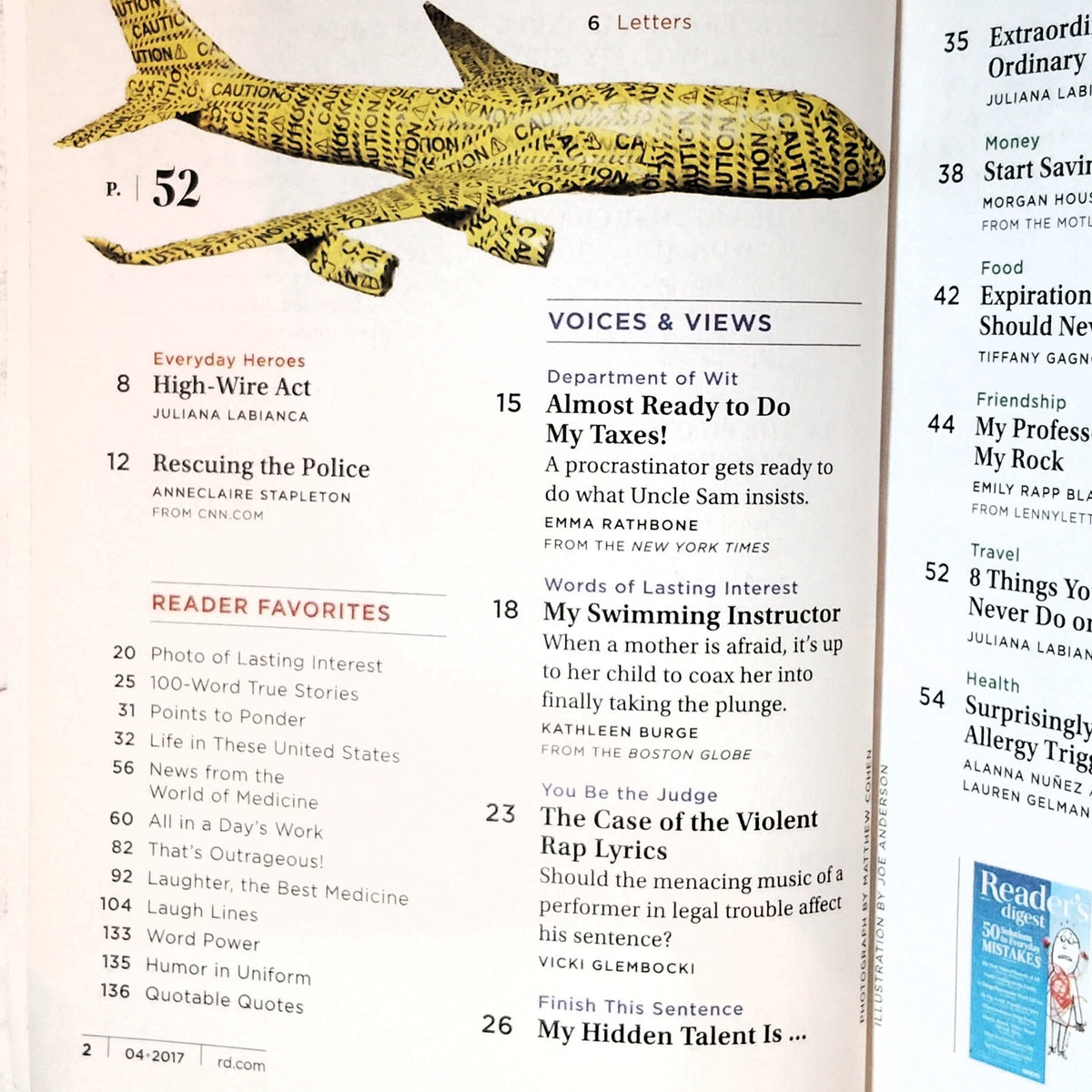 Reader's Digest April 2017 Back Issue - 50 Solutions to Everyday Mistakes