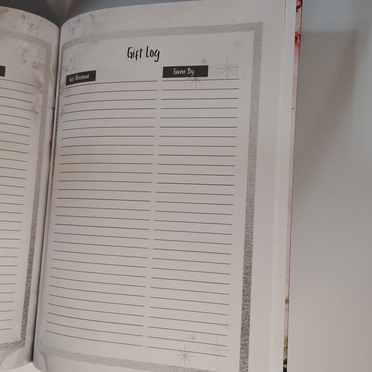 90th Birthday Guest Book Hardcover – Floral Pink & Gold Frame Keepsake