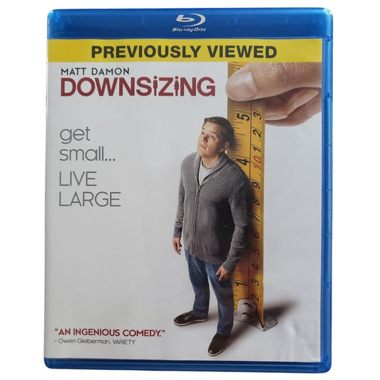 Downsizing – Blu-ray, 2018 Sci-Fi Comedy, Sealed w/ Previously Viewed Label