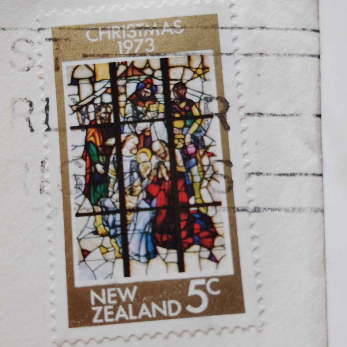 1973 New Zealand Christmas 5c Stamp Full Cover Wellington Postmark