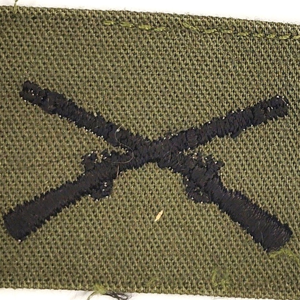 US Army Infantry Branch Patch Subdued ODG 2‑3/4" × 2" BDU Sew‑On Vintage