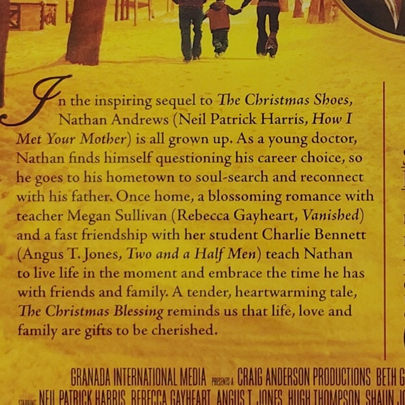 Christmas Blessing (DVD, 2005) CBA Edition, Holiday Drama w/ Neil Patrick Harris