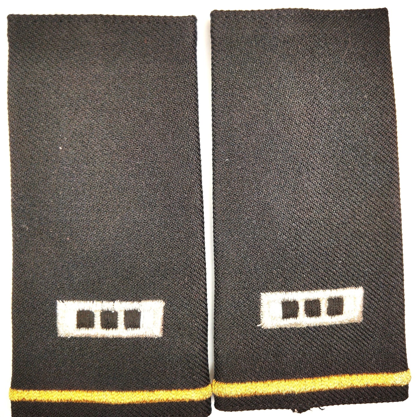 US Army WO3 Warrant Officer 3 Large Epaulets 4‑1/4" Metallic Embroidered Pair