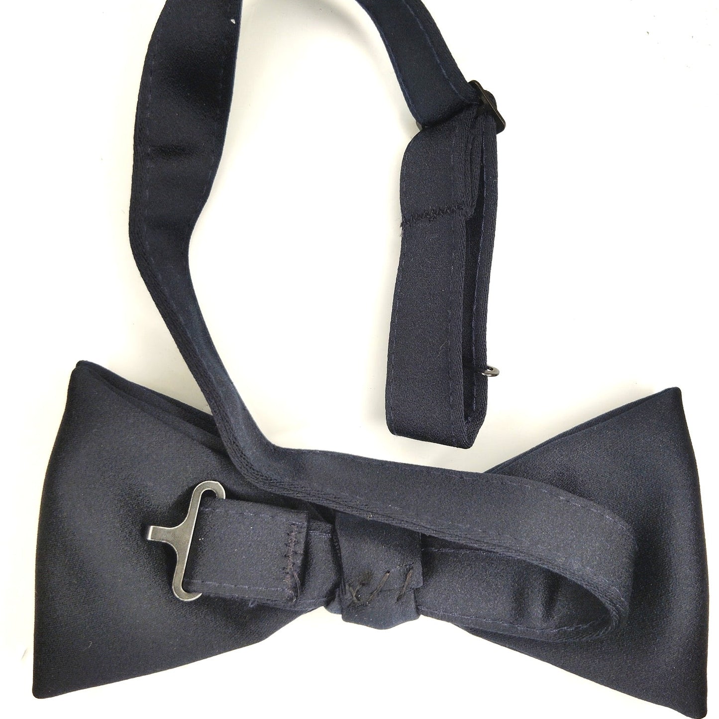 Navy Blue Pre‑Tied Bow Tie Adjustable Strap 5" Used by All Military Branches