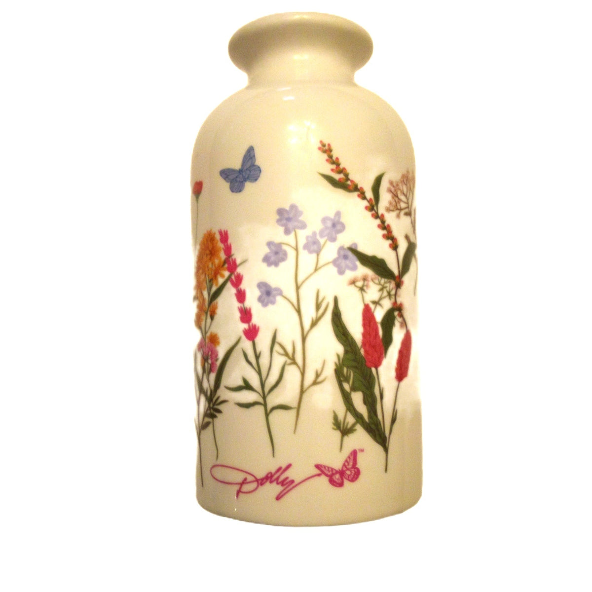 Dolly Parton Wildflower Ceramic 8" Vase Lifetime Brands Item 5338264