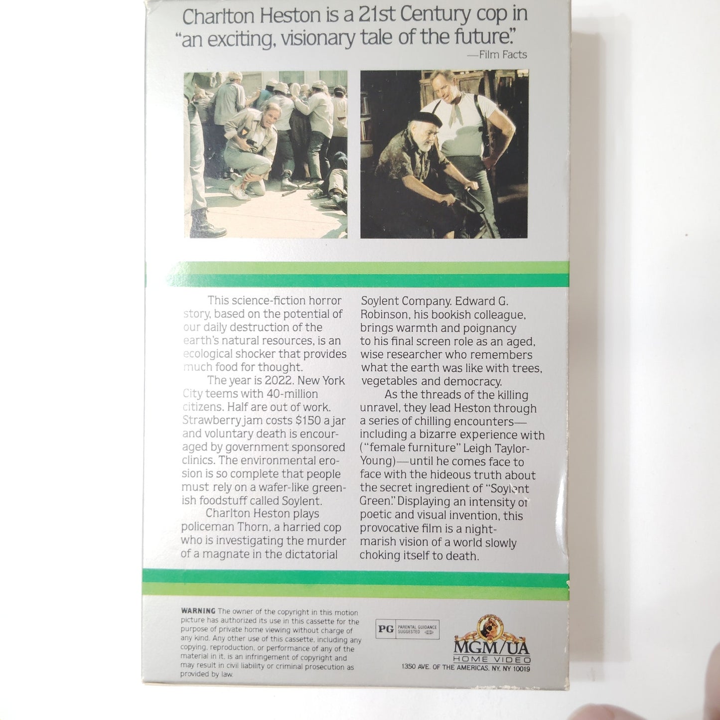 Soylent Green VHS 1983 Charlton Heston Edward G. Robinson Sci‑Fi Thriller