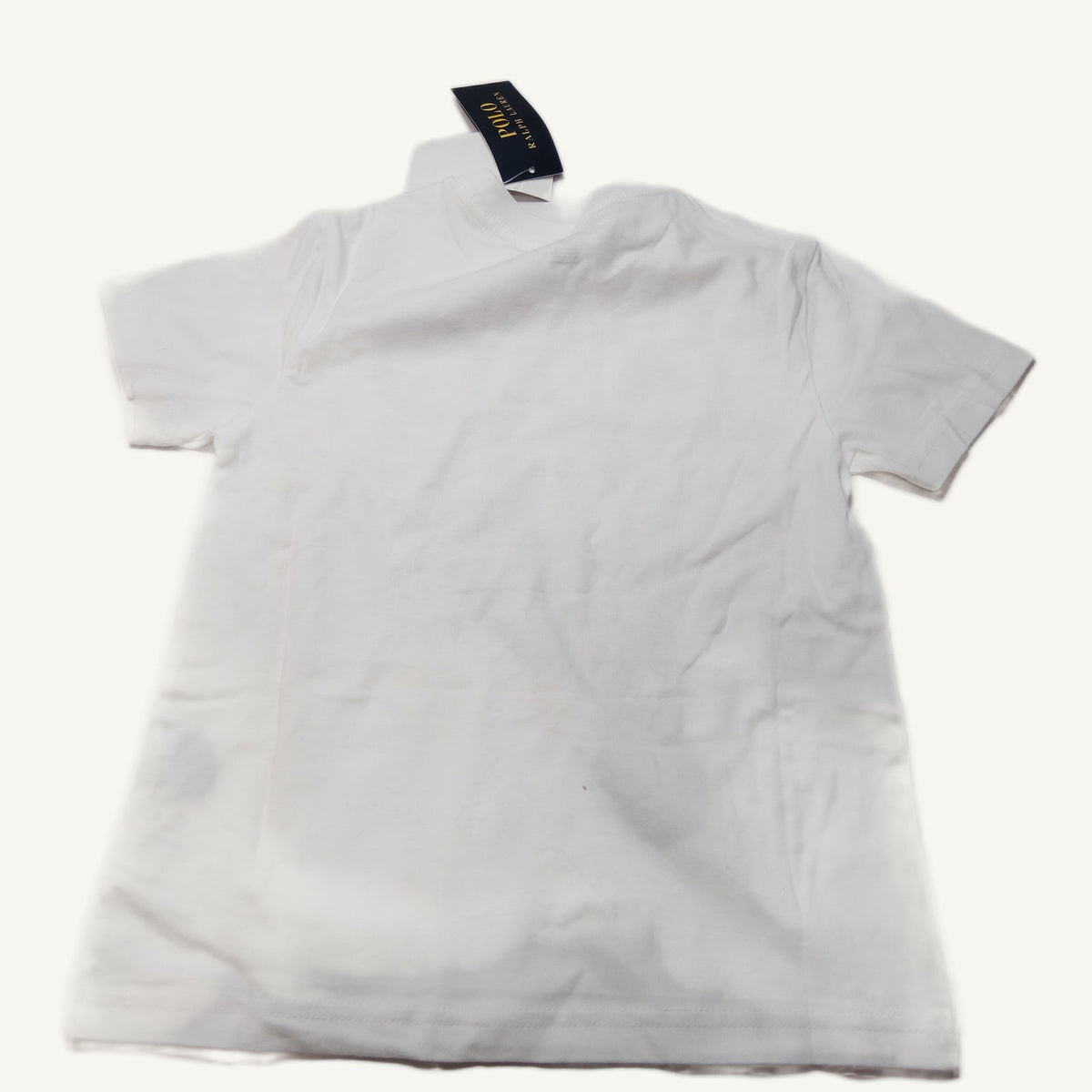 Polo Ralph Lauren Boys 1992 Logo Crewneck Cotton Jersey Tee White Size 7