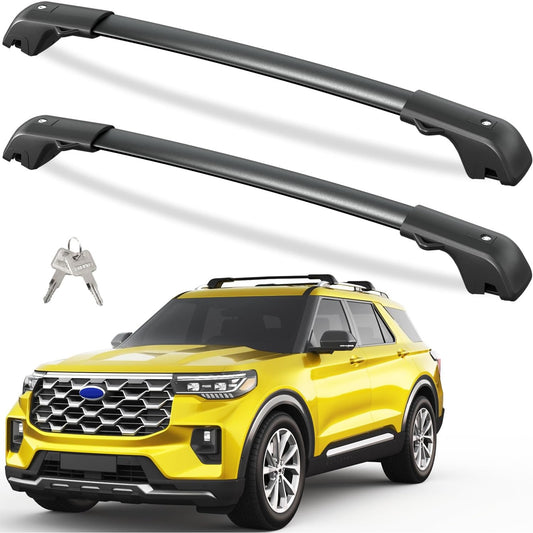 220lb Roof Rack Cross Bars for Ford Explorer 2020–2025 Lockable Aluminum Carrier