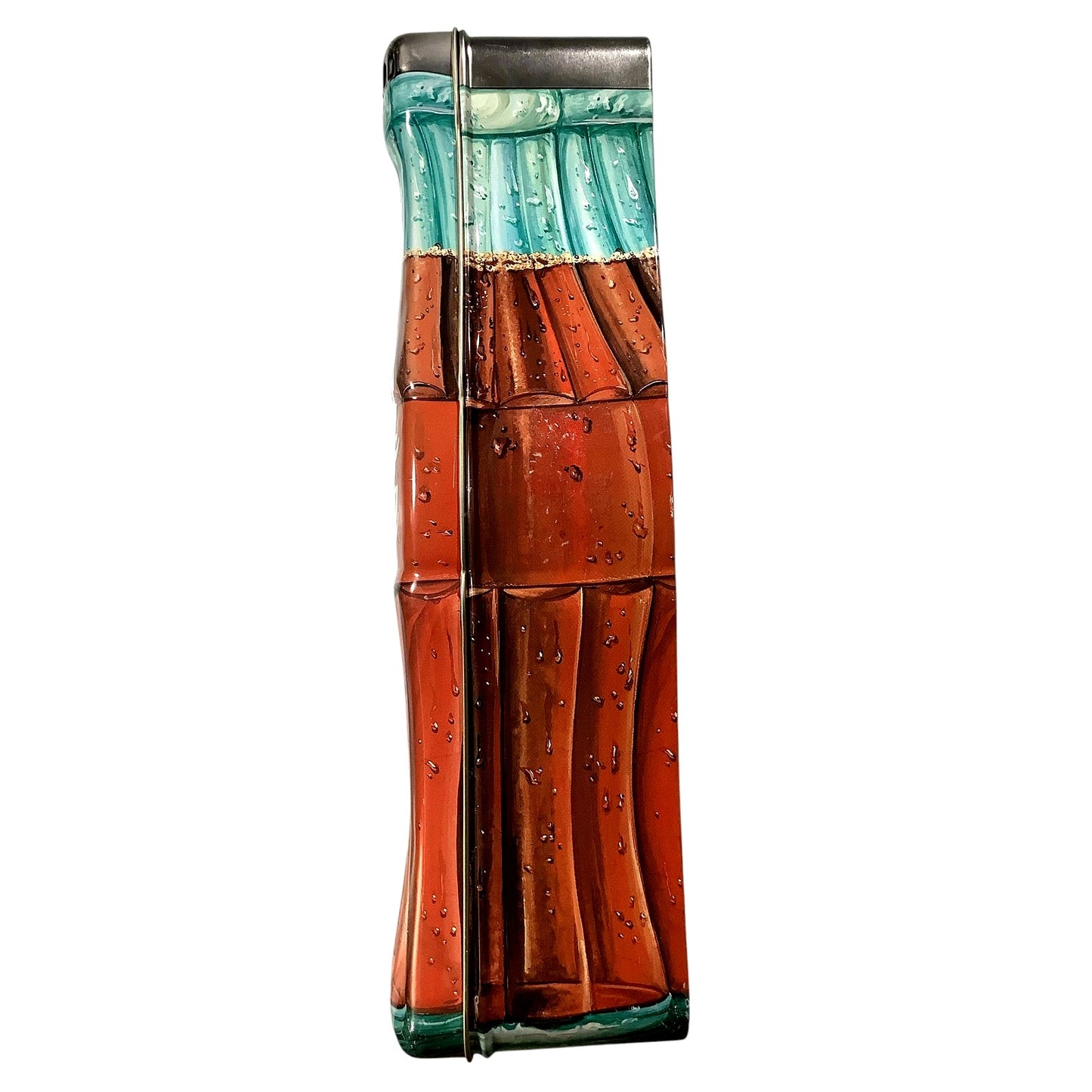 1997 Coca-Cola Bottle Shaped Tin, 13"H x 4"W x 3-1/4"D, No Dents, Few Scratches