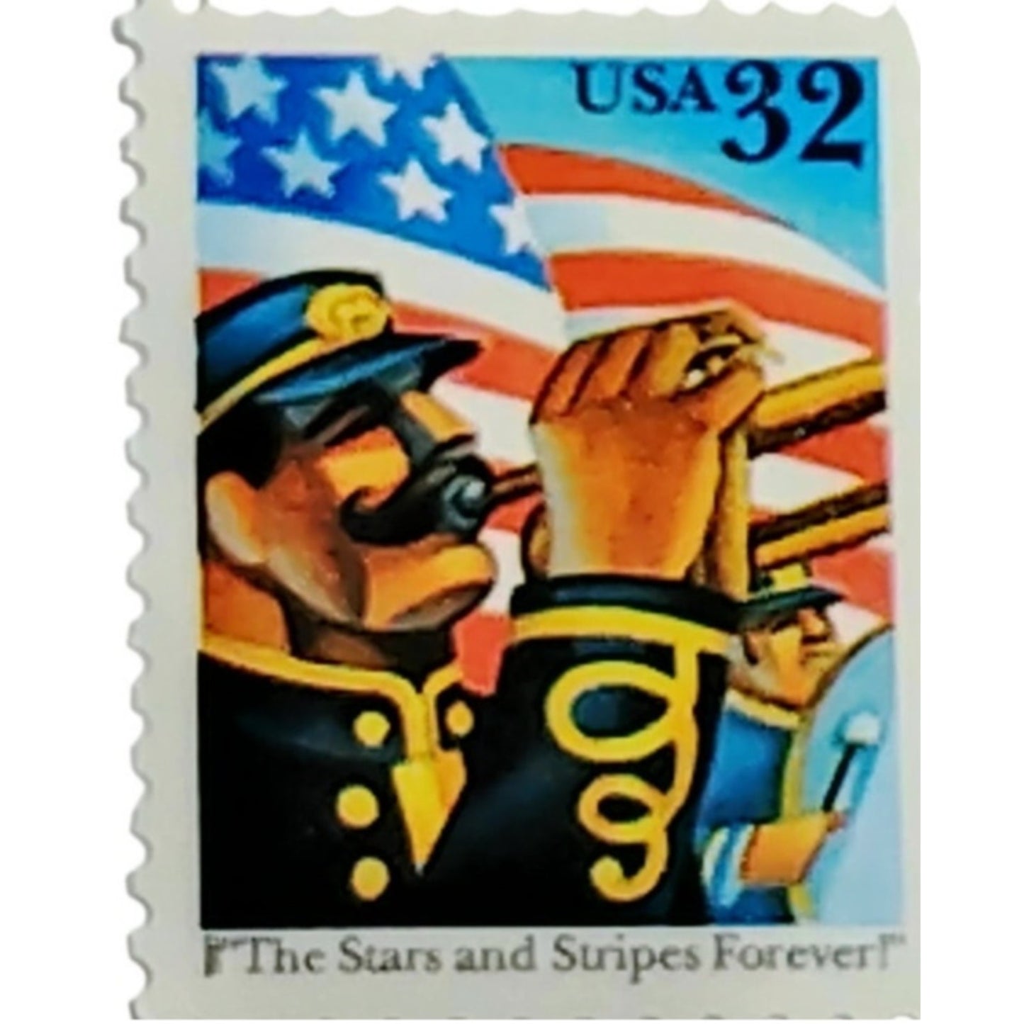 Block of 6 – 1997 USA 32¢ Stars and Stripes Forever MNH Scott 3153