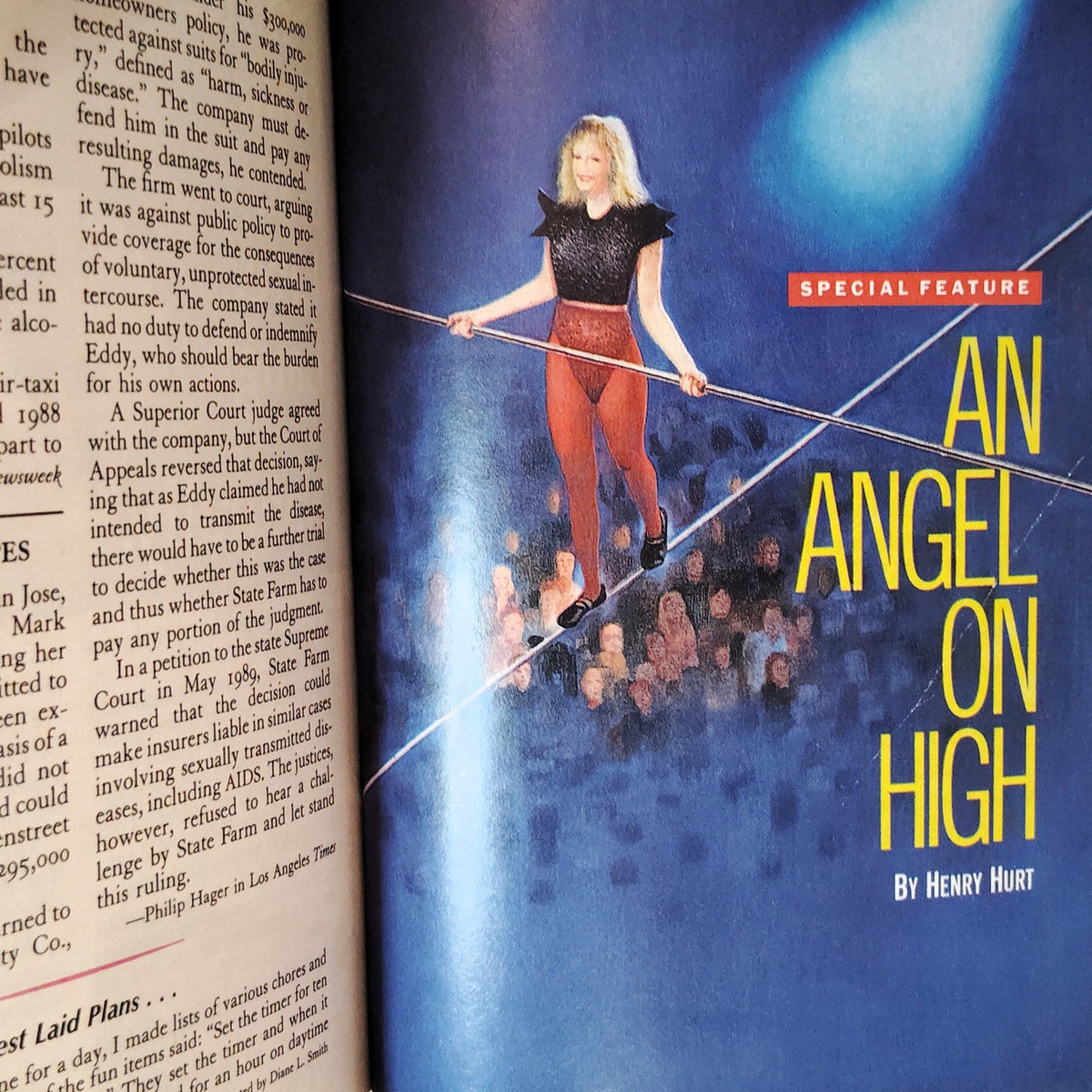 Reader's Digest March 1991 Magazine An Angel on High Vintage Back Issue
