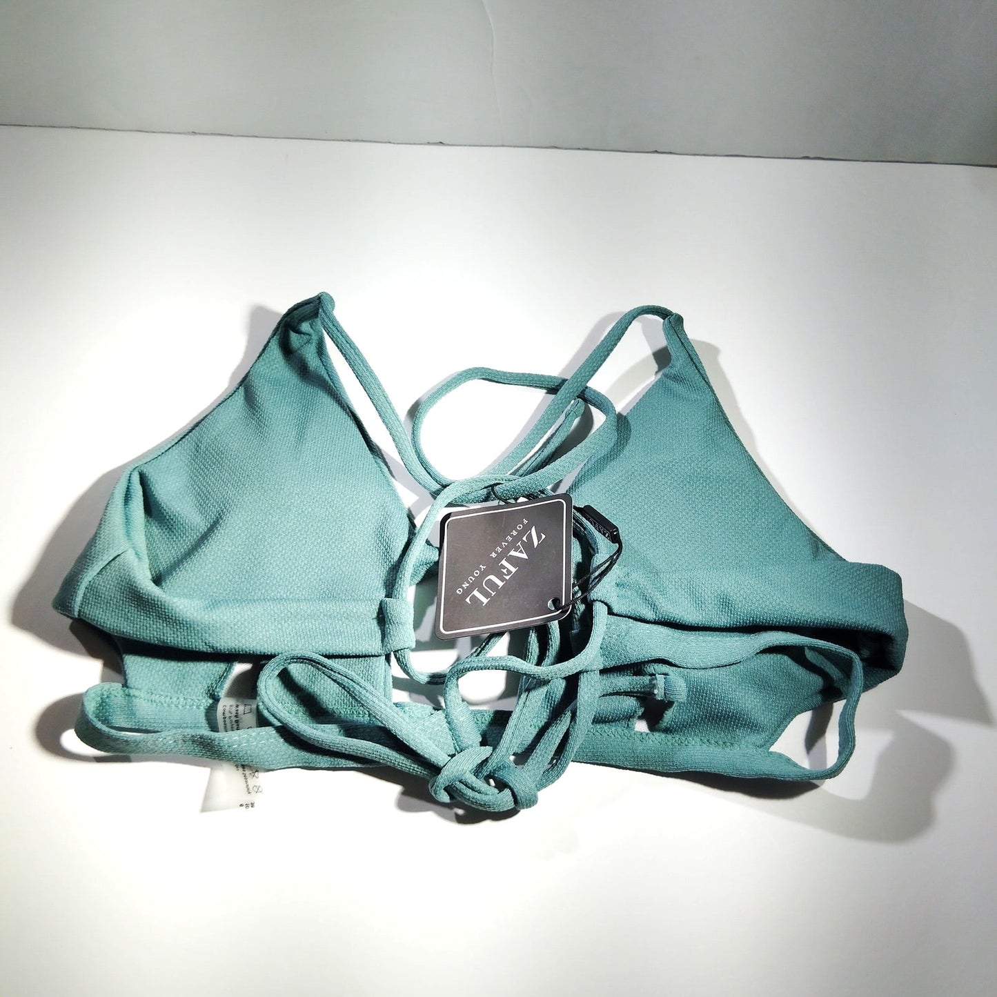 ZAFUL Women’s Crisscross Wrap Bikini Top – Seafoam Green – Medium (US 6) – NWT