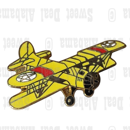 Stearman N2S Aircraft, Collector's Hat, Lapel, Brooch Pin 1-1/4"W x 3/4"H