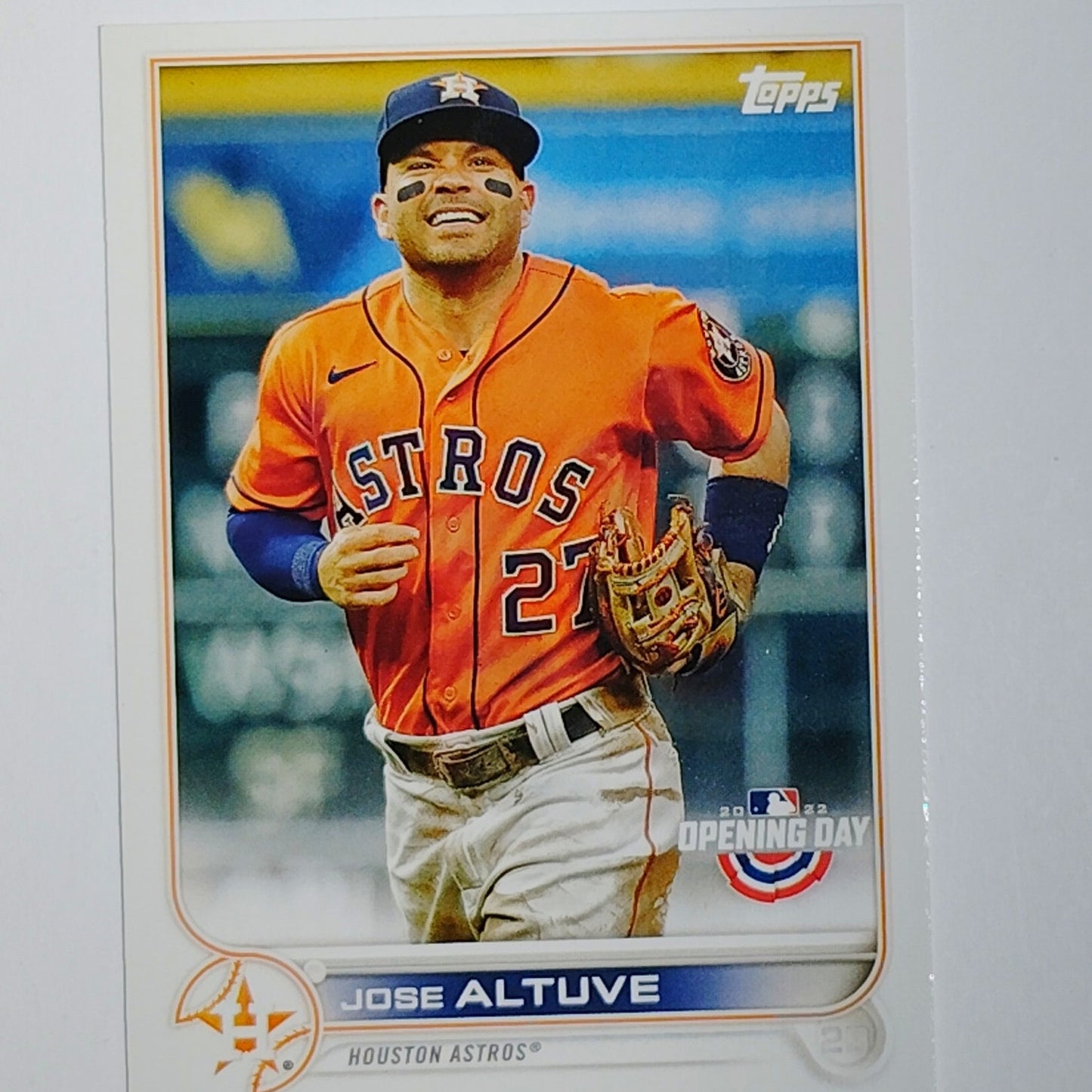 2022 Topps Opening Day #193 Jose Altuve Houston Astros 2nd Base - VG/EX