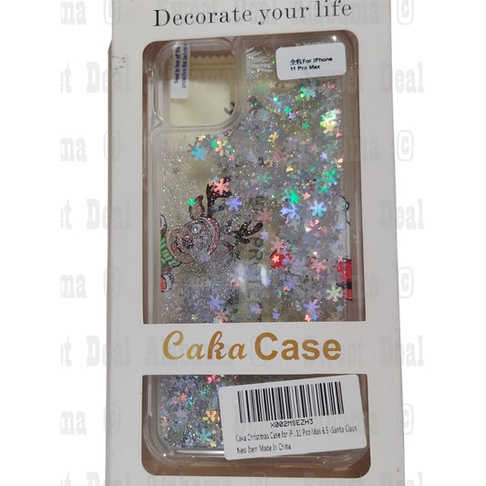 Cakacase Cellphone Case For iPhone 11 Pro Max, Christmas, w/ Floating Snowflakes