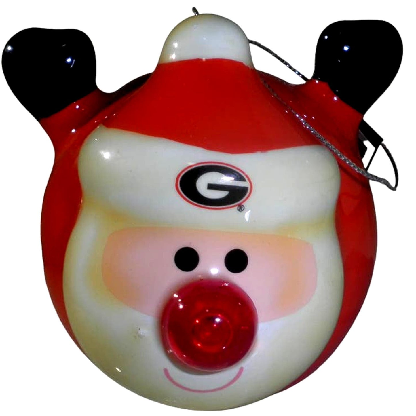 Georgia Bulldogs NCAA Licensed LED Santa Claus & Snowman Christmas Ornaments