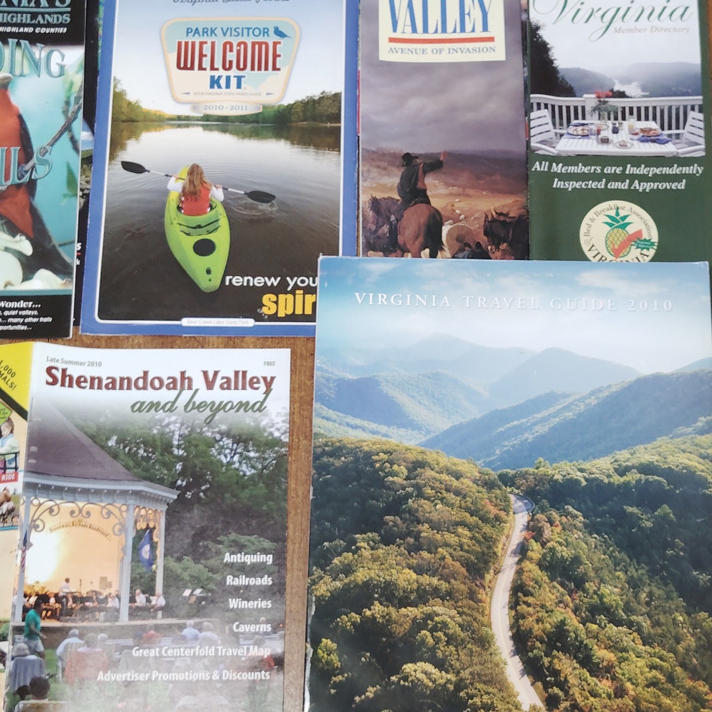 Virginia Travel Guides & Brochures Lot (2010-2014) Shenandoah Norfolk Collection