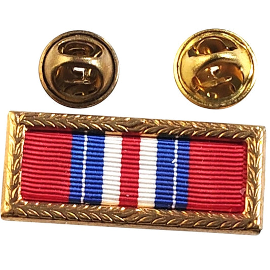 U.S. Army Valorous Unit Citation Ribbon in Large Brass Frame & Clutch Pinbacks